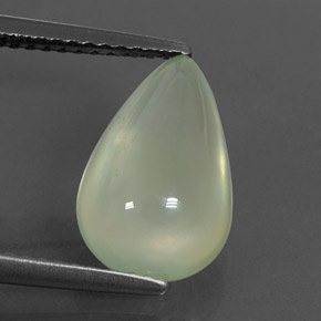 Prehnite naturale verde da 3,38 ct, trasparente, trasparente/traslucido