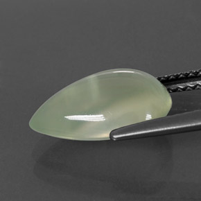 Prehnite naturale verde da 3,38 ct, trasparente, trasparente/traslucido