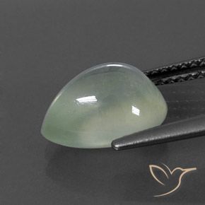 Prehnite Verde chiaro naturale da 3.48 ct, Forma a pera, Trasparente/Traslucido