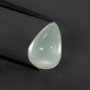 Prehnite naturale verde da 3,84 ct, trasparente, trasparente/traslucido