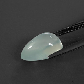 Prehnite naturale verde da 3,84 ct, trasparente, trasparente/traslucido