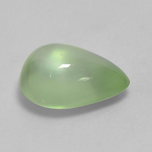 Prehnite naturale verde da 3,18 ct, taglio a pera, trasparente