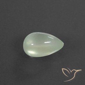 Prehnite Light Hazel Green    naturale da 2.97 ct, Forma a pera, Trasparente/Traslucido