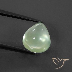 3.51ct Naturale Pale Yellowish Green    Prehnite, Forma a pera, Trasparente/Traslucido