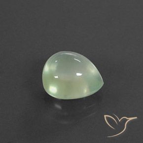 Prehnite Pale Yellowish Green    naturale da 3.51 ct, Forma a pera, Trasparente/Traslucido