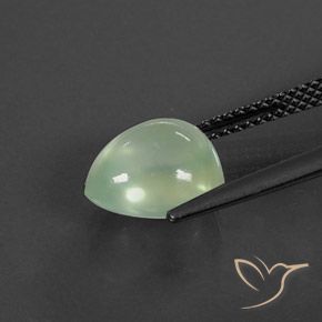 Prehnite Pale Yellowish Green    naturale da 3.51 ct, Forma a pera, Trasparente/Traslucido