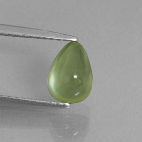 Prehnite naturale verde da 1,31 ct, trasparente, trasparente/traslucido