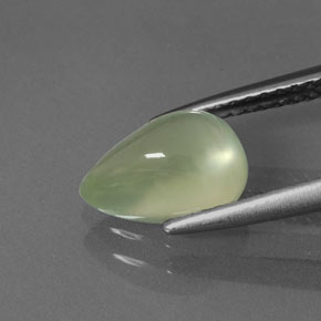 Prehnite naturale verde da 1,81 ct, trasparente, trasparente/traslucido