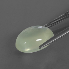 Prehnite naturale verde da 8,89 ct, trasparente, trasparente/traslucido