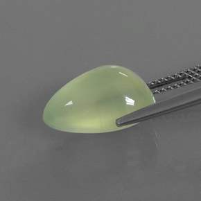Prehnite naturale verde da 5,93 ct, trasparente, trasparente/traslucido