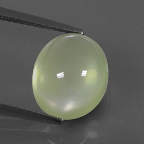 Prehnite naturale verde da 4,97 ct, trasparente, trasparente/traslucido