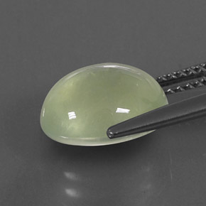 Prehnite naturale verde da 4,97 ct, trasparente, trasparente/traslucido
