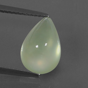 Prehnite naturale verde da 4,75 ct, trasparente, trasparente/traslucido