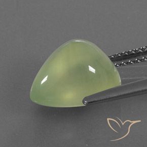 Prehnite Pale Pear Green  naturale da 4.73 ct, Forma a pera, Trasparente/Traslucido