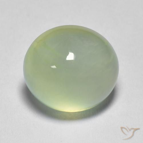 Prehnite Pale Pear Green  naturale da 3.58 ct, Ovale, Trasparente