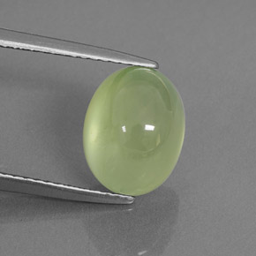 Prehnite naturale verde da 4,46 ct, trasparente, trasparente/traslucido