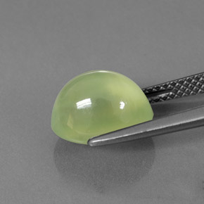 Prehnite naturale verde da 4,46 ct, trasparente, trasparente/traslucido