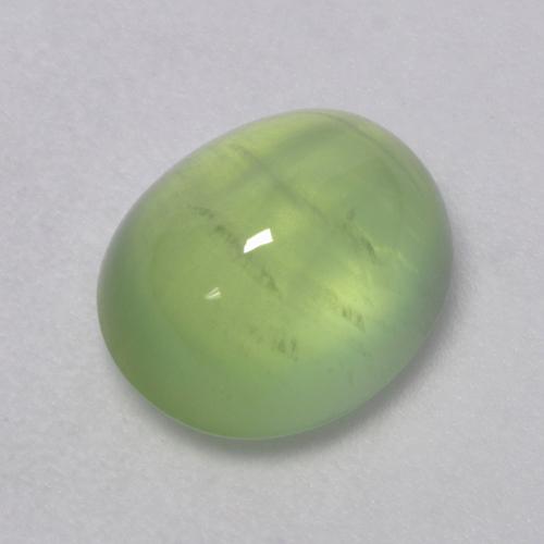 Prehnite naturale verde da 3,11 ct, taglio ovale, trasparente