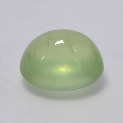 Prehnite naturale verde da 3,11 ct, taglio ovale, trasparente