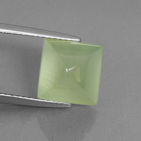 Prehnite naturale verde da 4,92 ct, trasparente, trasparente/traslucido