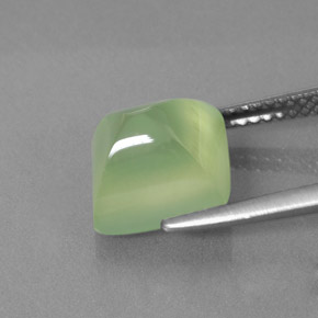 Prehnite naturale verde da 4,92 ct, trasparente, trasparente/traslucido