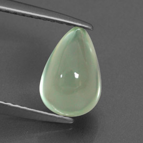 Prehnite naturale verde da 2,35 ct, trasparente, trasparente/traslucido