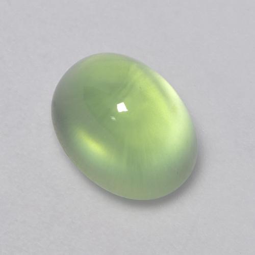 Prehnite naturale verde da 2,74 ct, taglio ovale, trasparente
