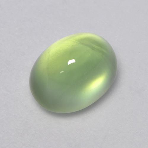 Prehnite naturale verde da 2,74 ct, taglio ovale, trasparente
