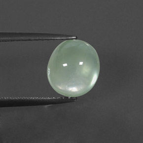 Prehnite naturale verde da 3,58 ct, trasparente, trasparente/traslucido