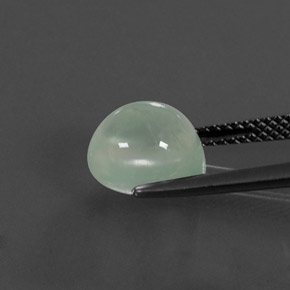 Prehnite naturale verde da 3,58 ct, trasparente, trasparente/traslucido