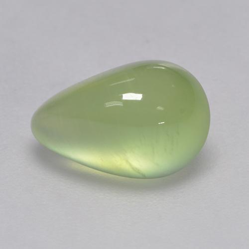 Prehnite naturale verde da 3,11 ct, taglio a pera, trasparente