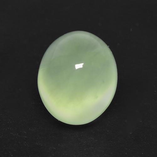 Prehnite naturale verde da 2,08 ct, taglio ovale, trasparente