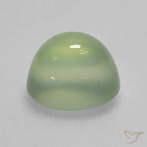 Prehnite naturale verde da 2,70 ct, taglio ovale, trasparente