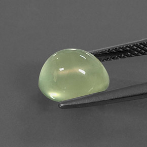 Prehnite naturale verde da 2,48 ct, trasparente, trasparente/traslucido