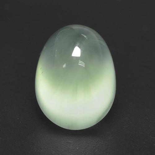 Prehnite naturale verde da 2,70 ct, taglio ovale, trasparente