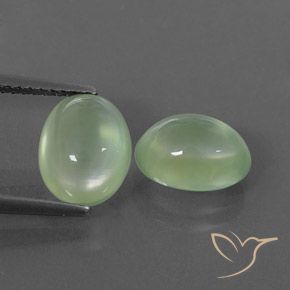 4.83ctw Naturale Light Yellow Green  Prehnite, Ovale, Trasparente/Traslucido