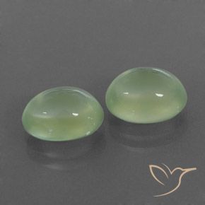 Gemme di Prehnite Light Yellow Green  naturale da 4.83 ct, Ovale, Trasparente/Traslucido