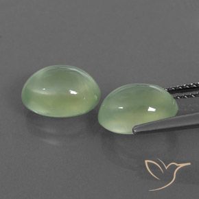 Gemme di Prehnite Light Yellow Green  naturale da 4.83 ct, Ovale, Trasparente/Traslucido