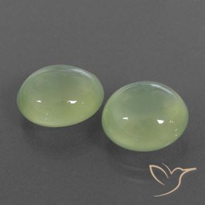 Gemme di Prehnite Medium Green  naturale da 6.96 ct, Ovale, Trasparente/Traslucido