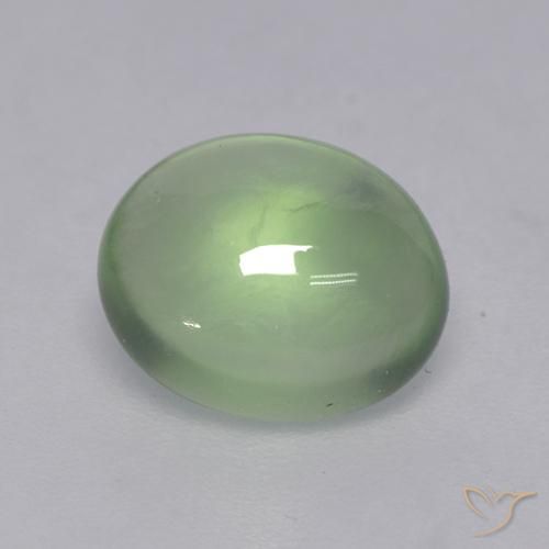 Prehnite Very Light Green  naturale da 1.73 ct, Ovale, Trasparente
