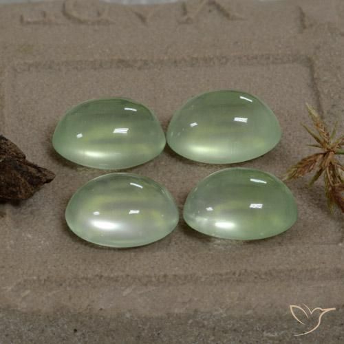 9.96ctw Naturale Giallo chiaro Verde Prehnite, Ovale, Trasparente