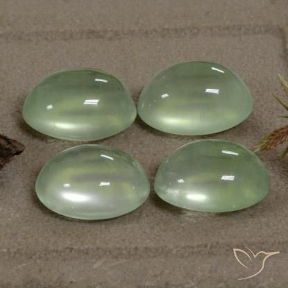 Gemme di Prehnite Giallo chiaro Verde naturale da 9.96 ct, Ovale, Trasparente