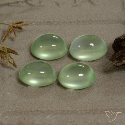 6.06ctw Naturale Yellow Green  Prehnite, Ovale, Trasparente