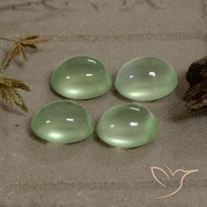 Gemme di Prehnite Yellow Green  naturale da 6.06 ct, Ovale, Trasparente
