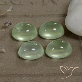 Gemme di Prehnite Yellow Green  naturale da 7.69 ct, Ovale, Trasparente