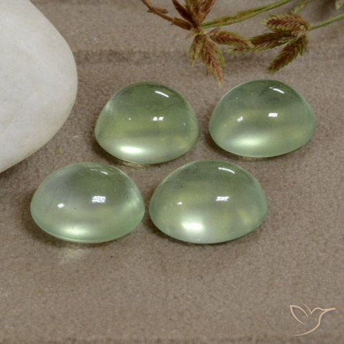 5.20ctw Naturale Very Light Green  Prehnite, Ovale, Trasparente