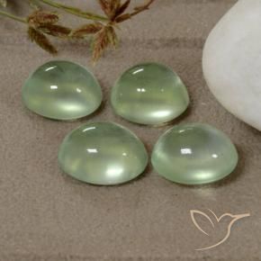 Gemme di Prehnite Very Light Green  naturale da 5.20 ct, Ovale, Trasparente