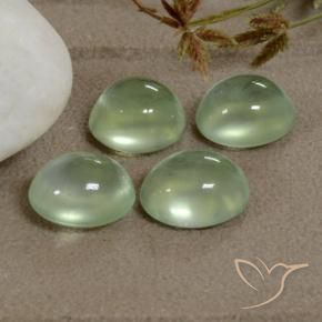 Gemme di Prehnite Very Light Green  naturale da 5.20 ct, Ovale, Trasparente