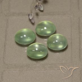 Gemme di Prehnite Very Light Green  naturale da 8.03 ct, Ovale, Trasparente/Traslucido