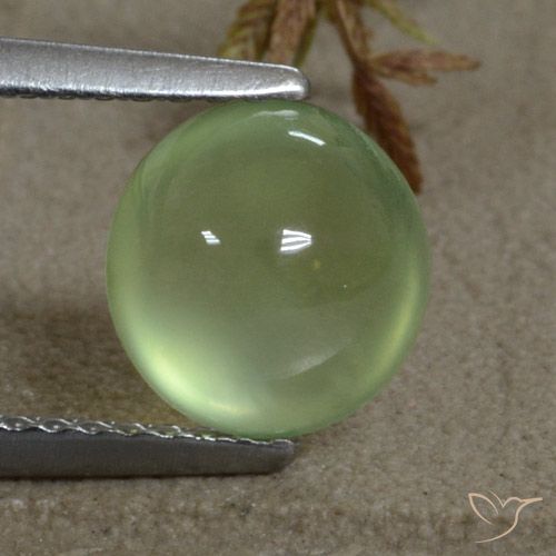 Prehnite Medium Green  naturale da 2.11 ct, Ovale, Trasparente